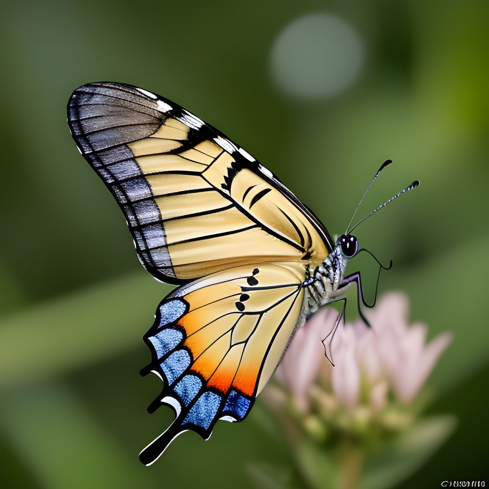 Stunning Close-Up of a Butterfly's Head and Antenna