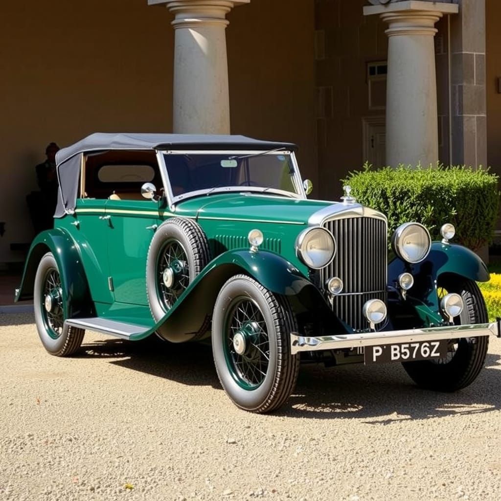 Green 1930 Bentley in Mana Style