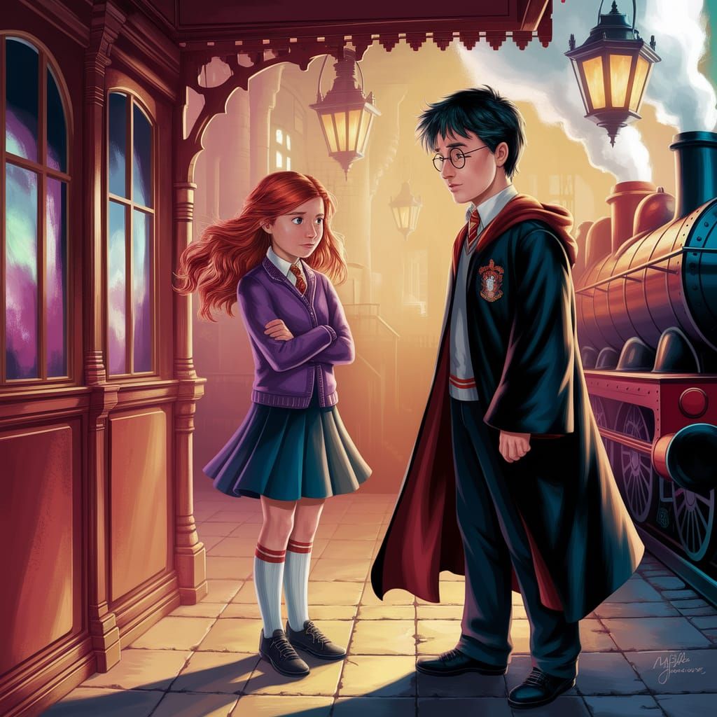 Ginny Weasley and Harry Potter's First Meeting