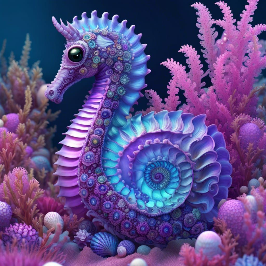Purple Seahorse