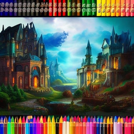 Crayons and colored pencils