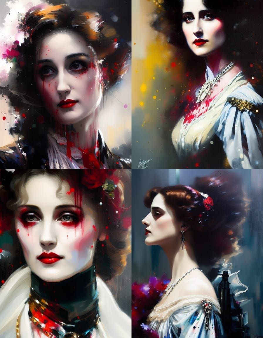 Lucy Westenra Portrait in Graffiti Art Style