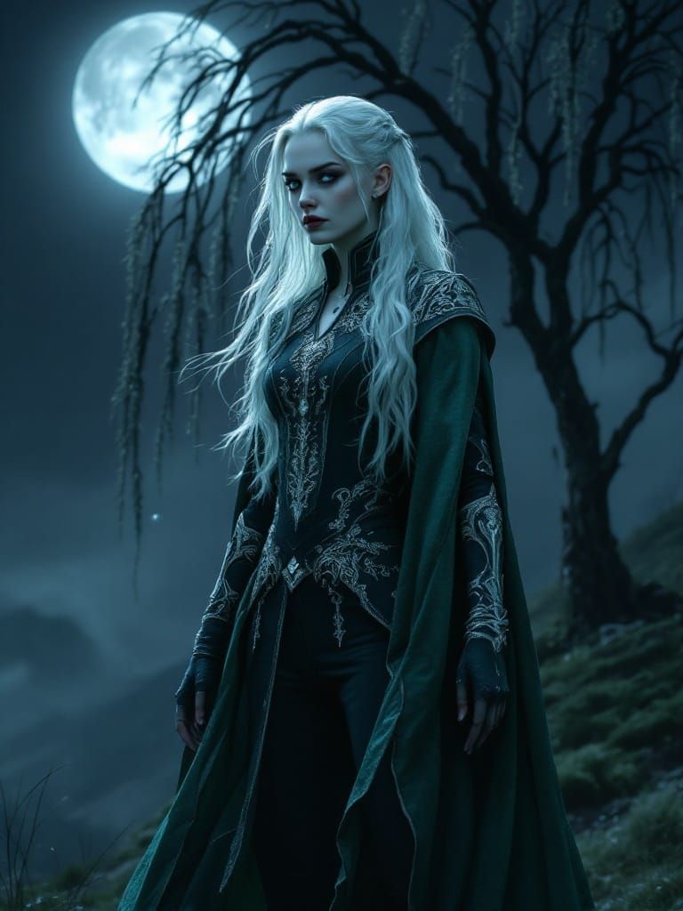 Narcissa Malfoy in Moonlit Elegance