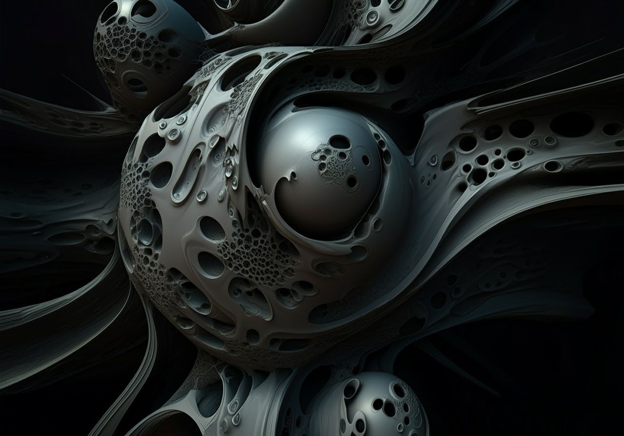 Lost in Art of Hollowness Airbrush Sculptural Rhythm