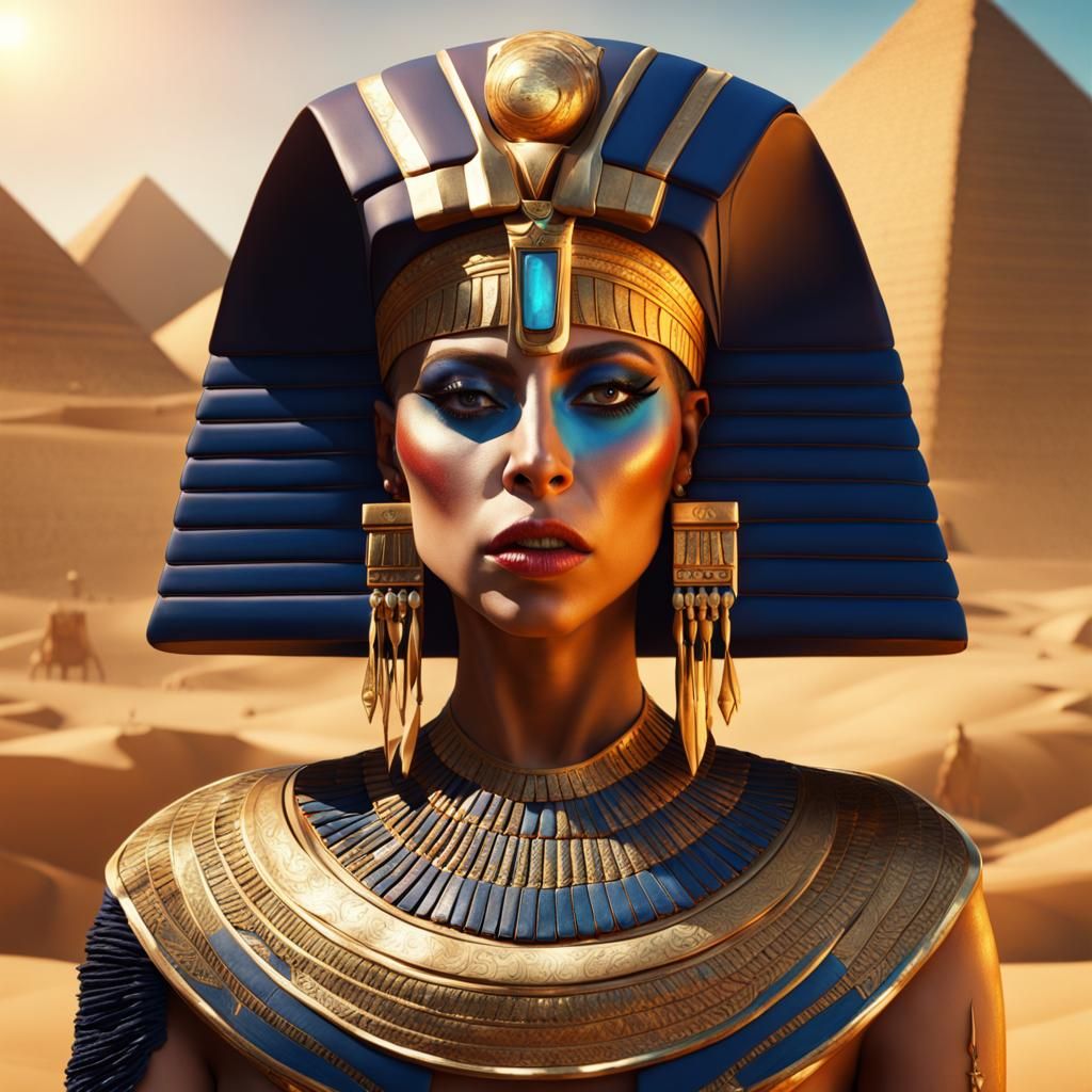 Lady Gaga as Egyptian Painting