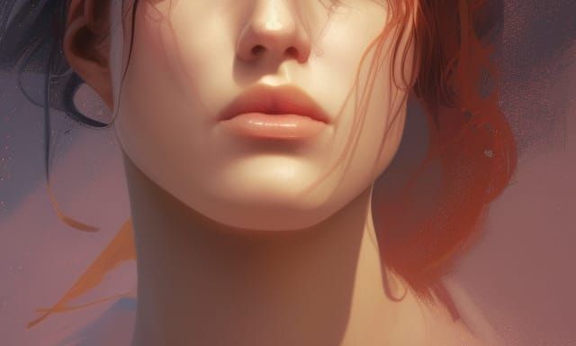 Detailed Angel Wings Portrait in Digital Art Style