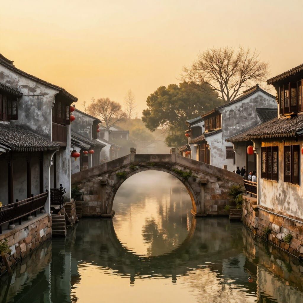 Zhujiajiao Water Town at Golden Hour