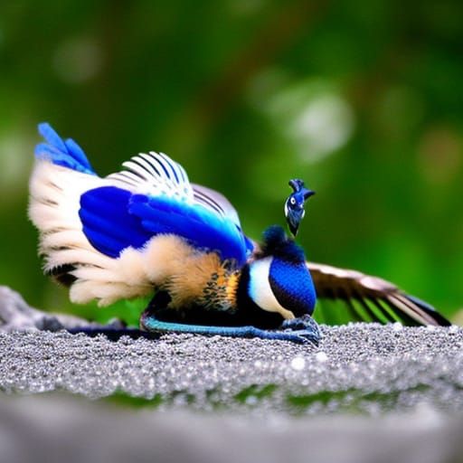 Cute Baby Peacock with Big Blue Eyes
