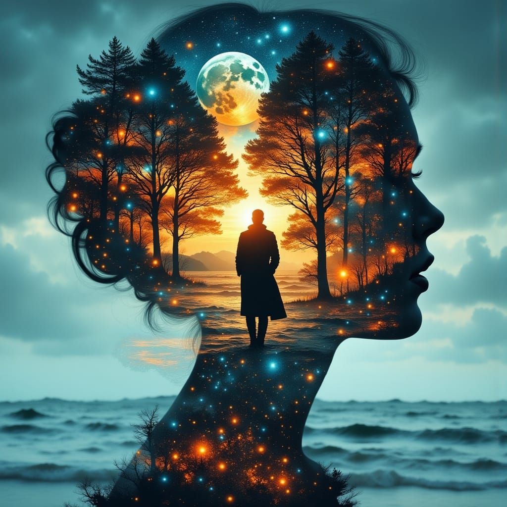 Ethereal Celestial Landscape Within a Mind's Eye