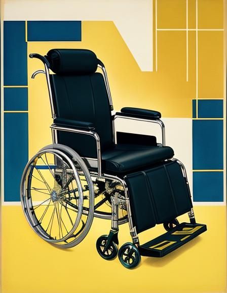Art Deco Wheelchair in Vintage Style