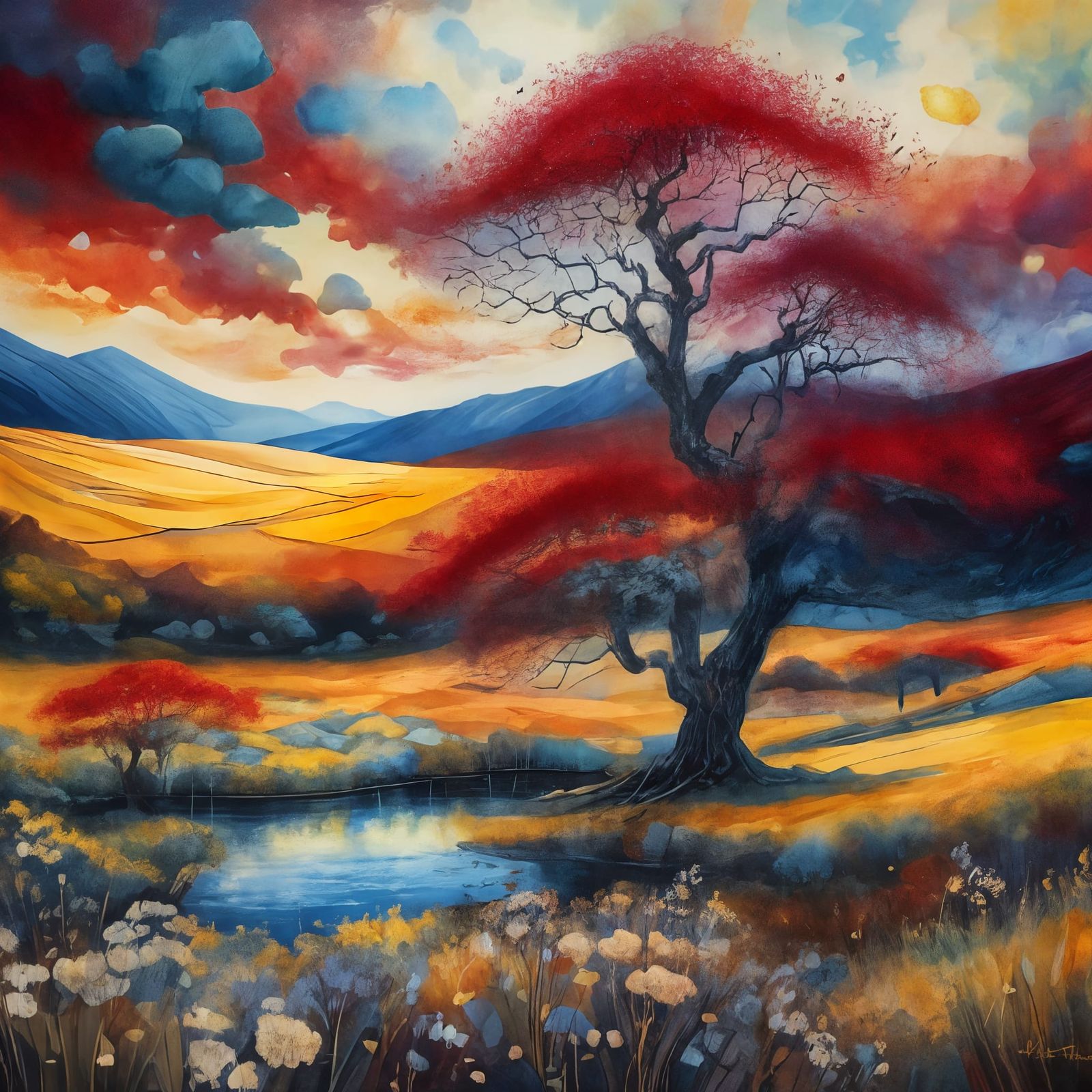 Gorgeous Fishing Lake Landscape: A Tranquil Scene