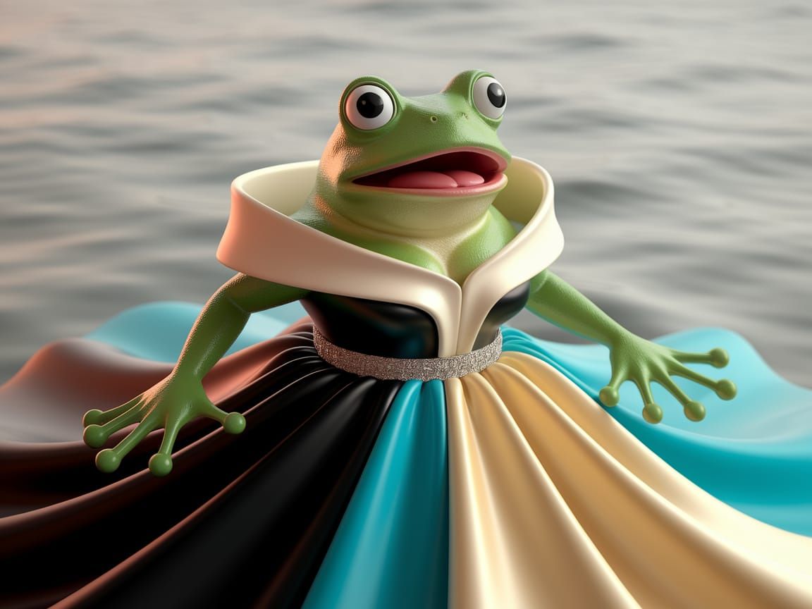 Celebrity Frog Emerges in Disorientation: A Digital Masterpi...