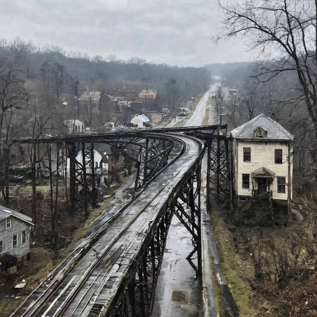 West Virginia Holler on a Rainy Afternoon