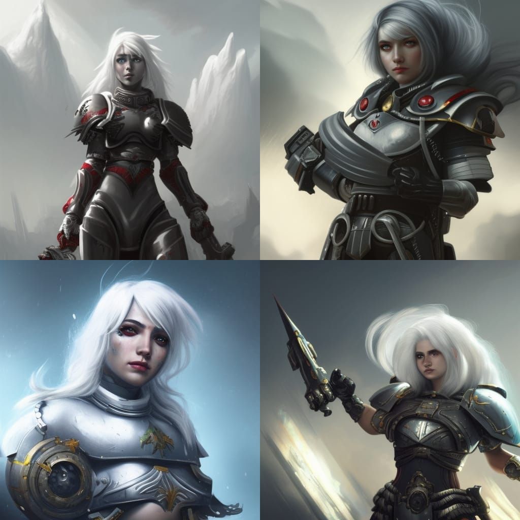 Muscular Adepta Sororita Portrait in 8K Resolution