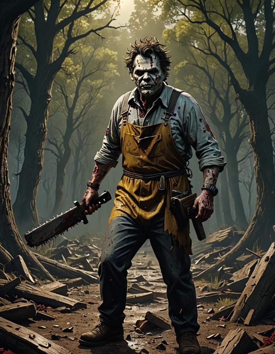 Detailed Matte Painting of Leatherface