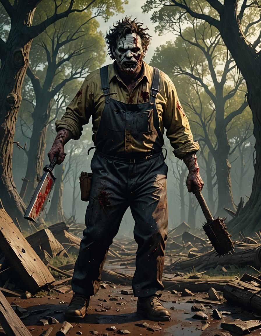 Detailed Matte Painting of Leatherface