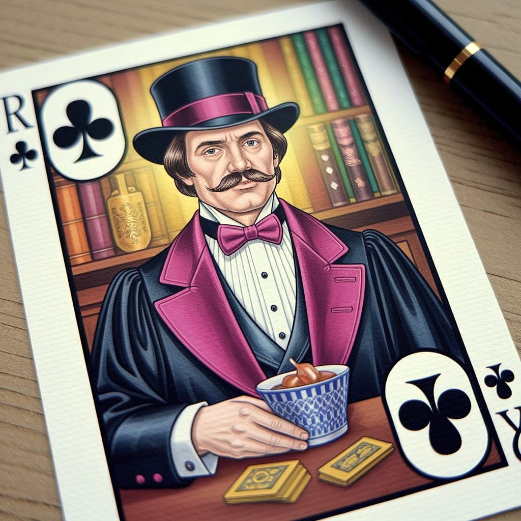 Victorian Barrister Card in Photorealistic Style