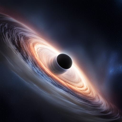 Black Hole Absorbing Galaxy: A Realistic Depiction