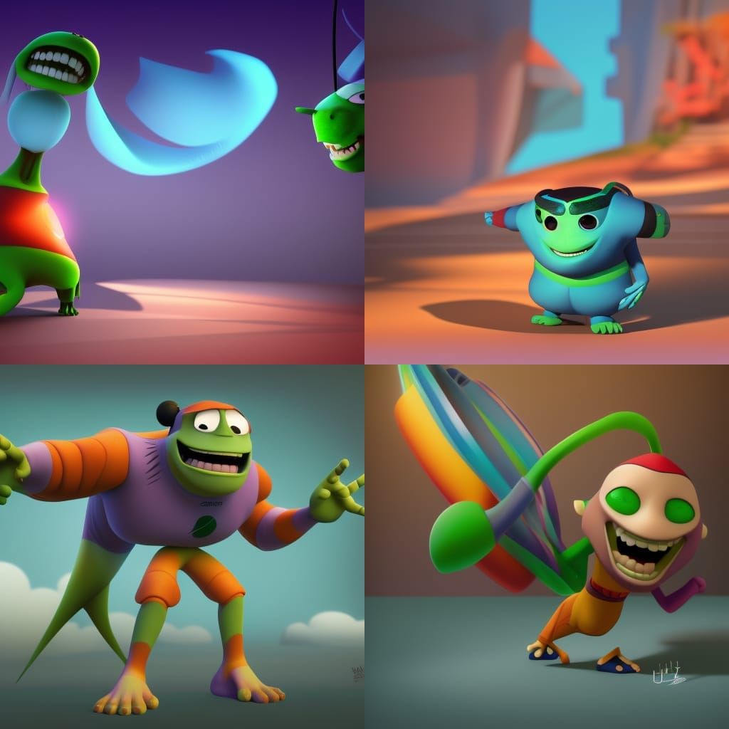 Zetsu as Pixar-Style 3D Digital Art