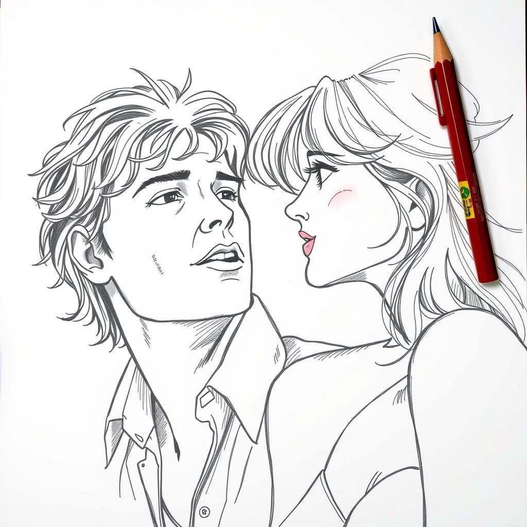 Hand-Drawn "Take On Me" Video Scene