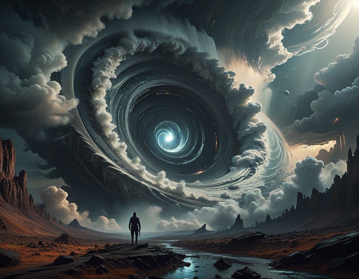 Swirling Vortex: Ominous Digital Matte Painting