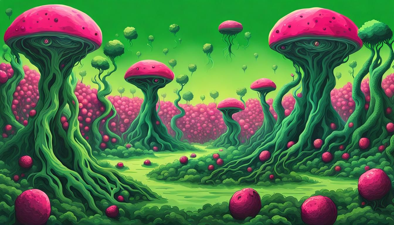 The tribe of escaped humans living in the giant alien berry ...