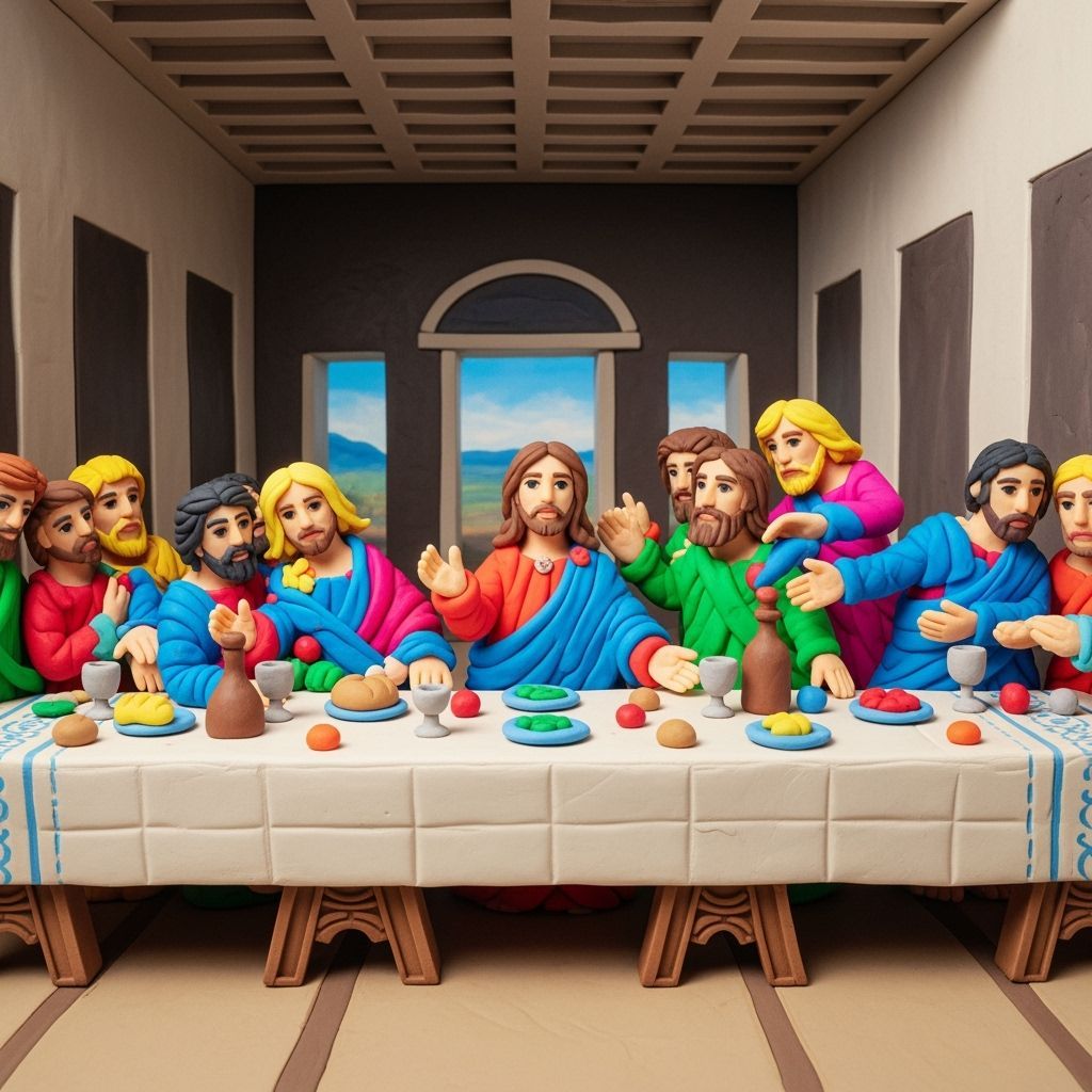Playdoh Last Supper: A Colorful and Whimsical Diorama