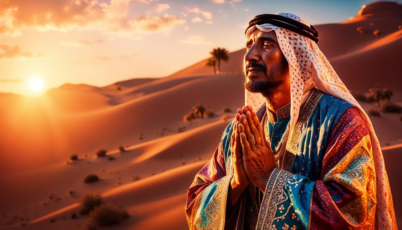 Emotional Prayer in Surreal Zdzisław Beksiński Style