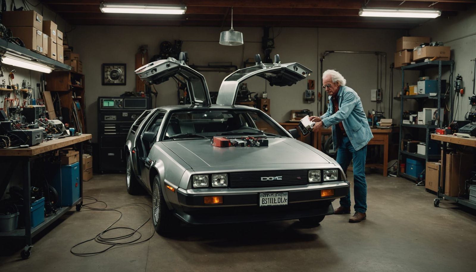 Time Traveling Inventor in Epic Cinematic Style