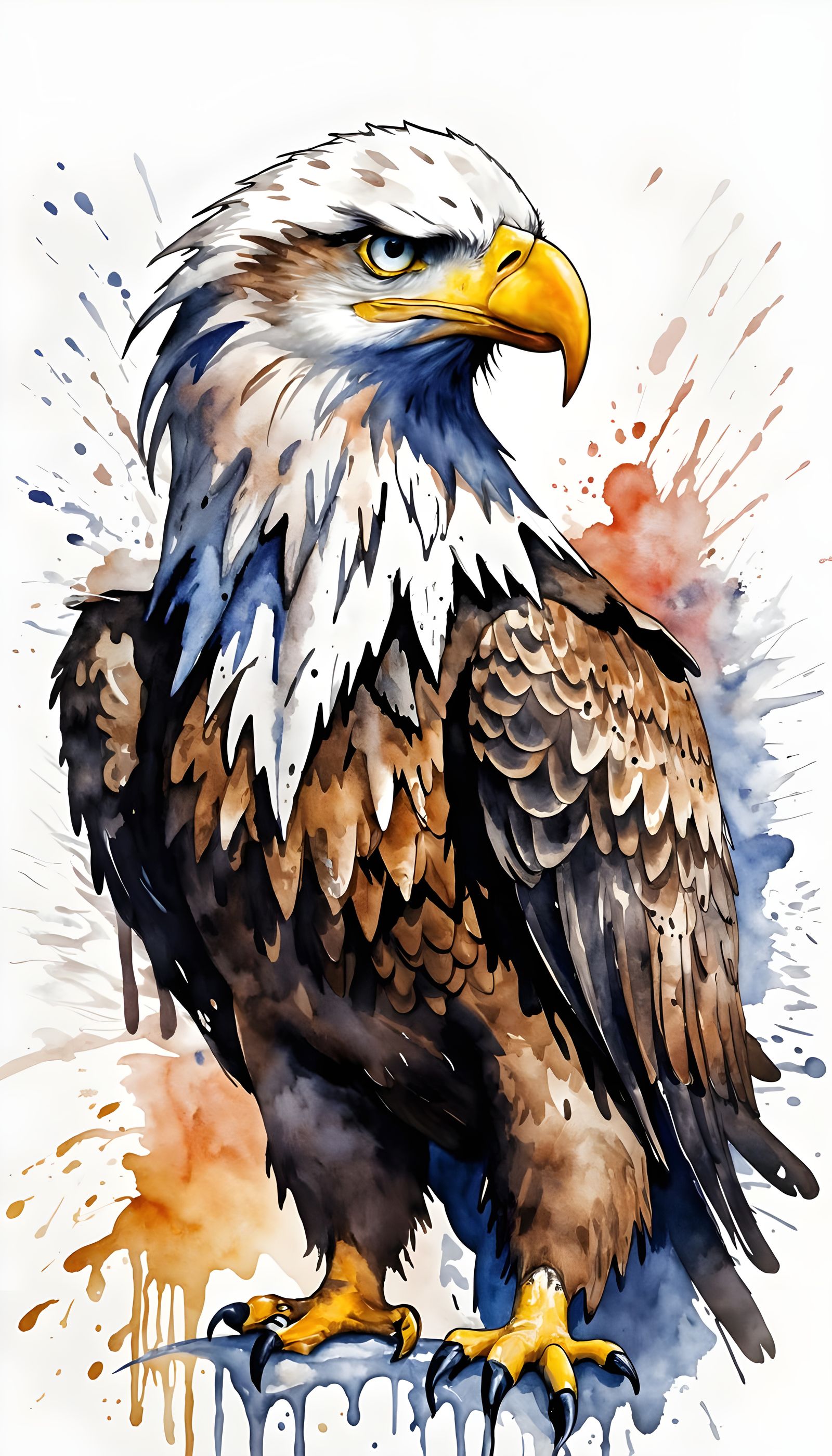 Eagle in Watercolor