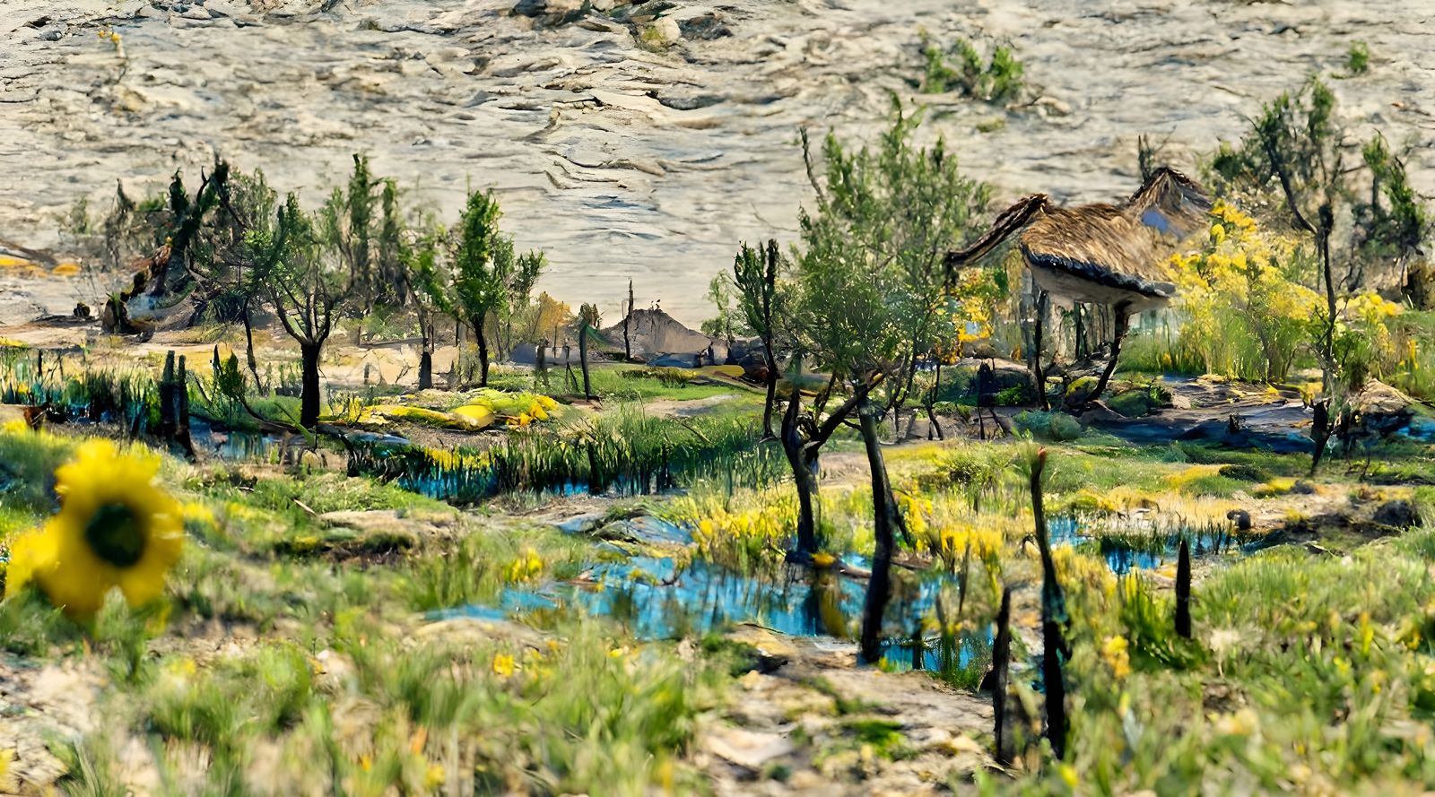 Post-Impressionist Landscape Inspired by Van Gogh