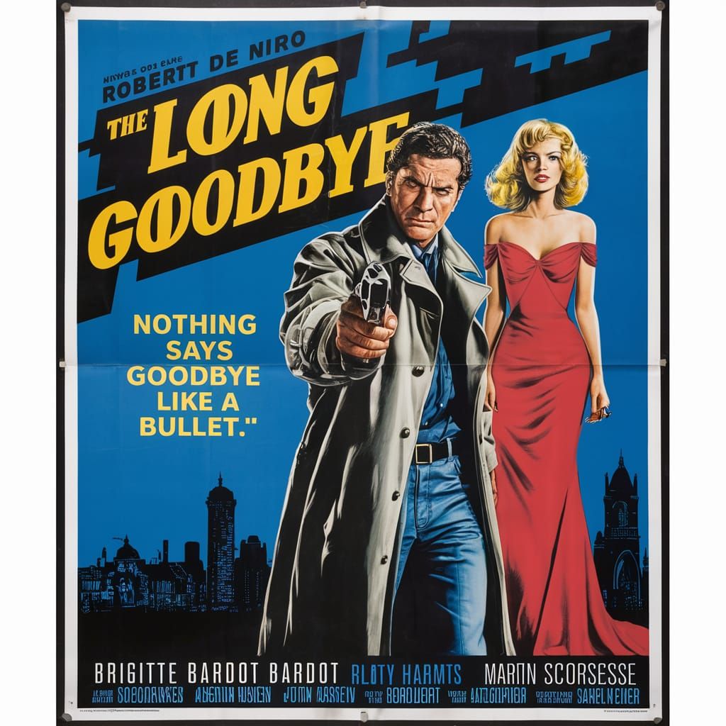1970s Detective Noir Film Poster with Femme Fatale