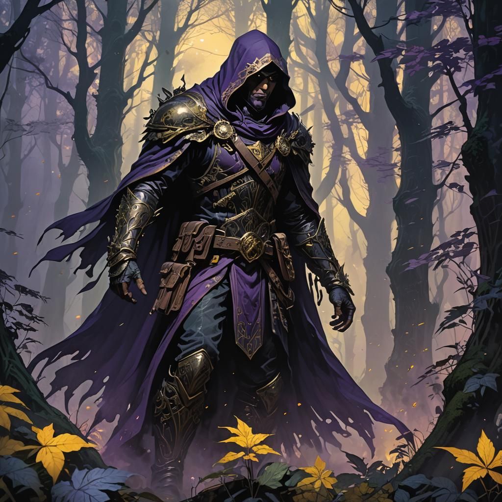 Assassin in Shadows: Dark Fantasy Concept Art