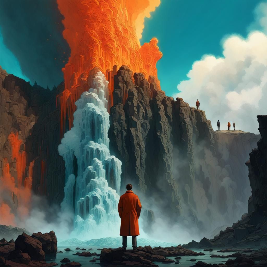 Geyser Eruption: Fantasy Matte Painting