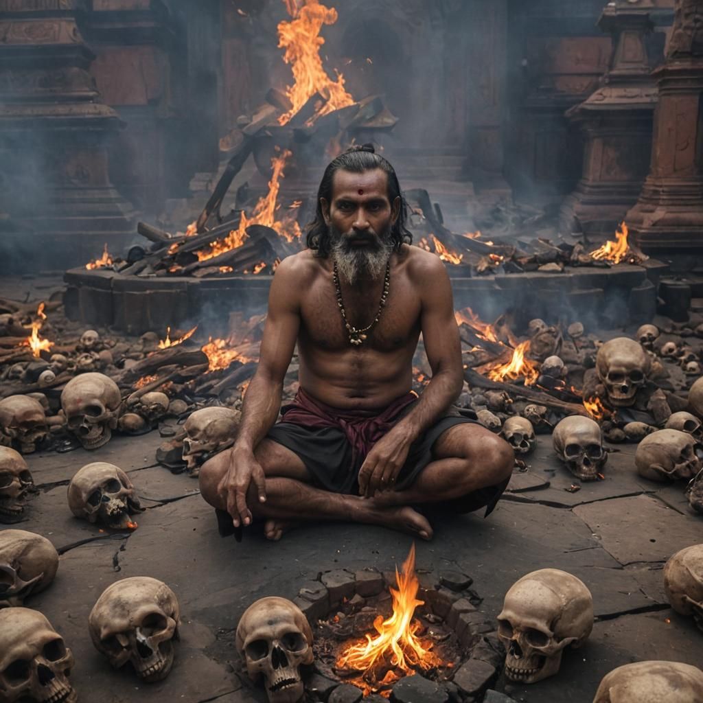 Hindu Tantrik Practitioner at Homa Kund