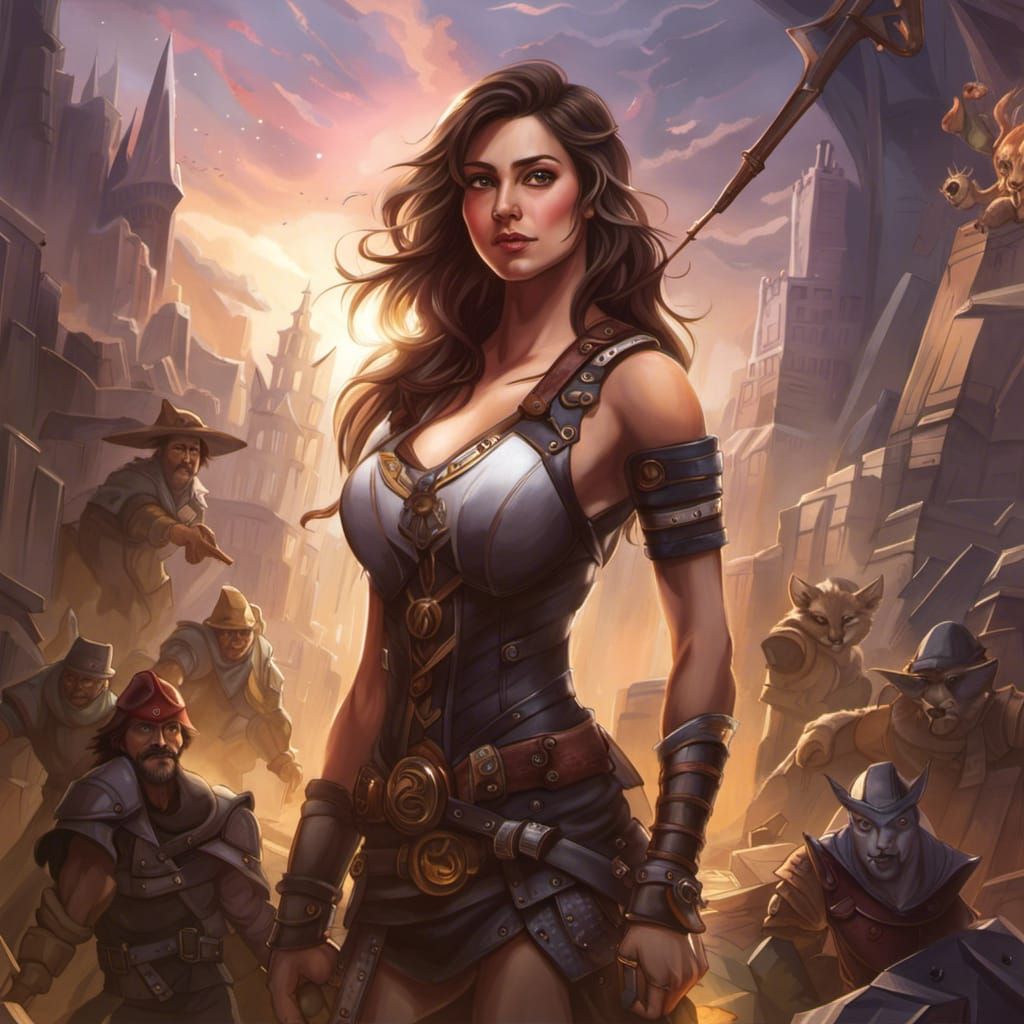 Muscular Tomboy in Dark Fantasy Concept Art