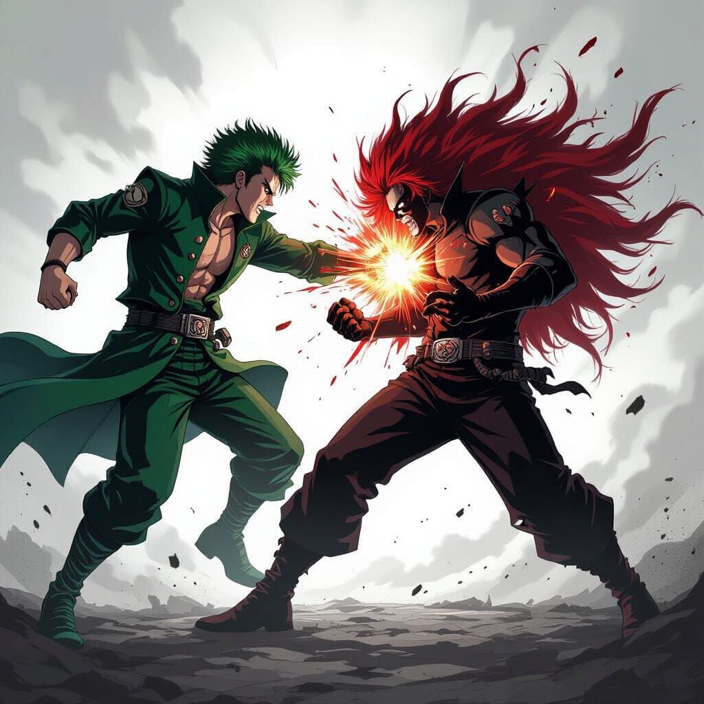 Hisoka's Violent Attack on Chrollo: Dark Fantasy Manga