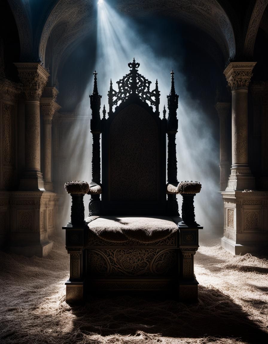 Abandoned Castle Throne Room: Faded Splendor
