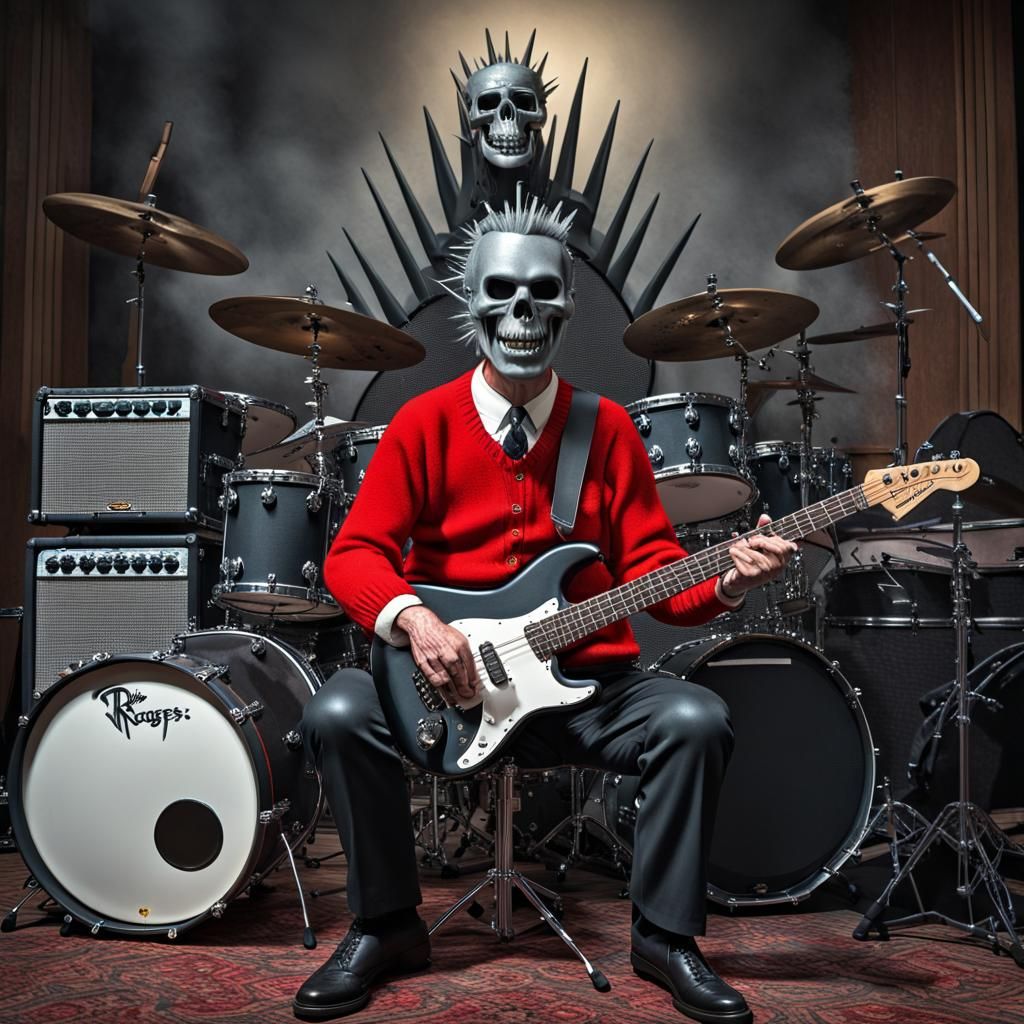 Mister Rogers as Heavy Metal Band