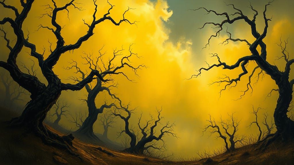 Dreamlike Landscape in Bold Oil Brushstrokes