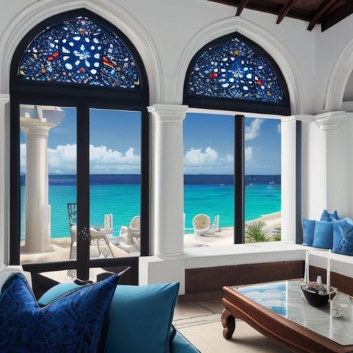 Magical Art Deco Villa with Starry Motifs