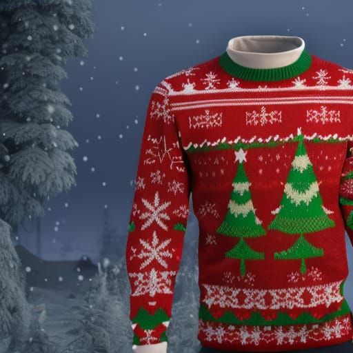 Detailed Ugly Christmas Sweaters in Fantasy Concept Art