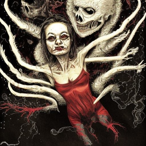 Scary Nuclear Breakfast: Horror Artwork