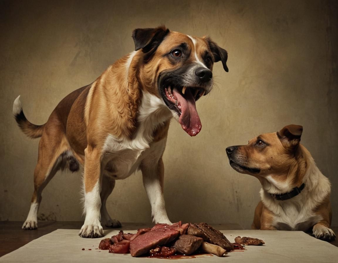 Baroque Still Life: Dog Stealing Meat