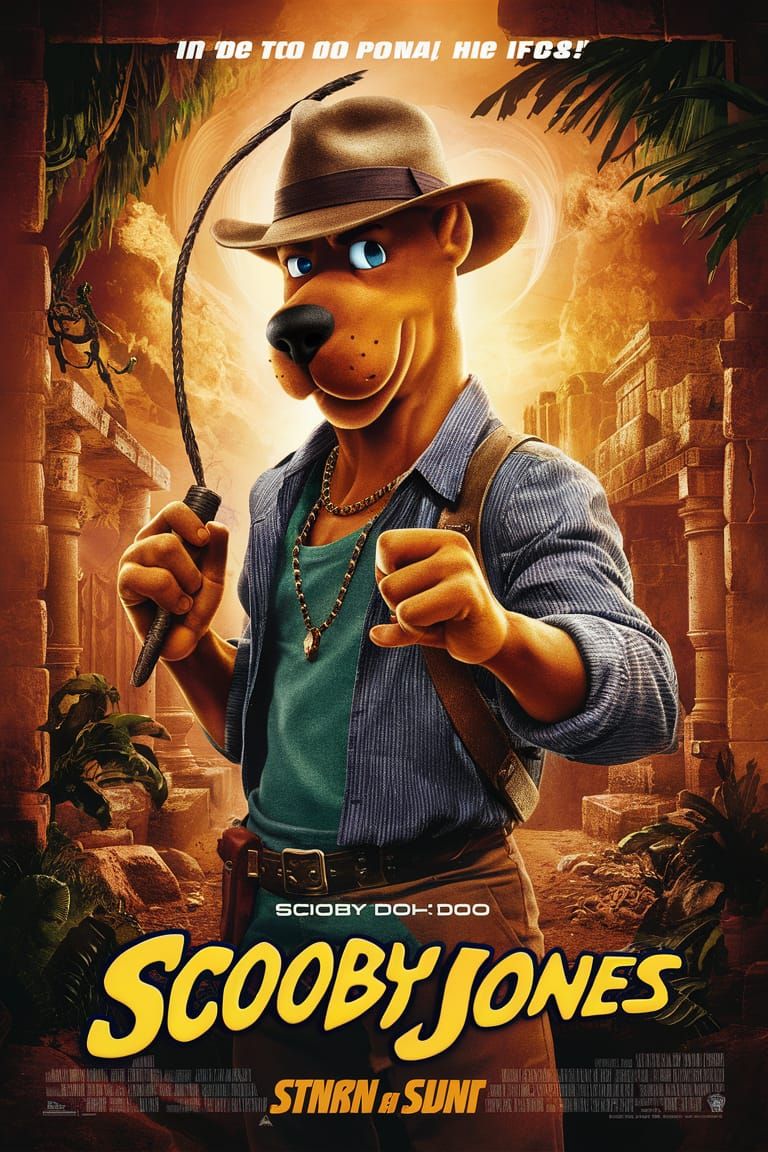 Scooby-Doo as Indiana Jones in Jungle Adventure
