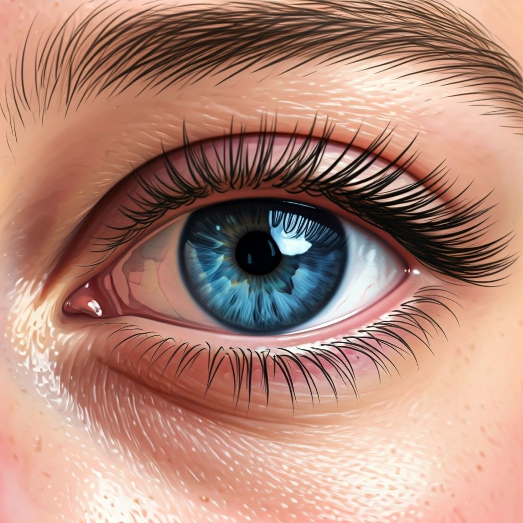 Realistic Portrait with Blue Eye, Soft Lighting