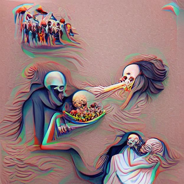 Death Consuming People: A Dark Surreal Image