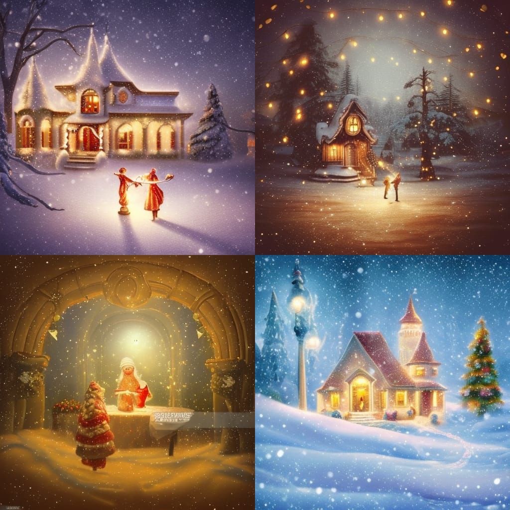 Santa's Kitchen: A Whimsical Christmas Storybook Scene