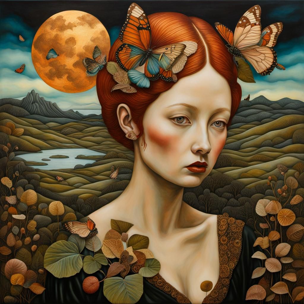 Surreal Copper Mixed Media Art in Figurative Realism
