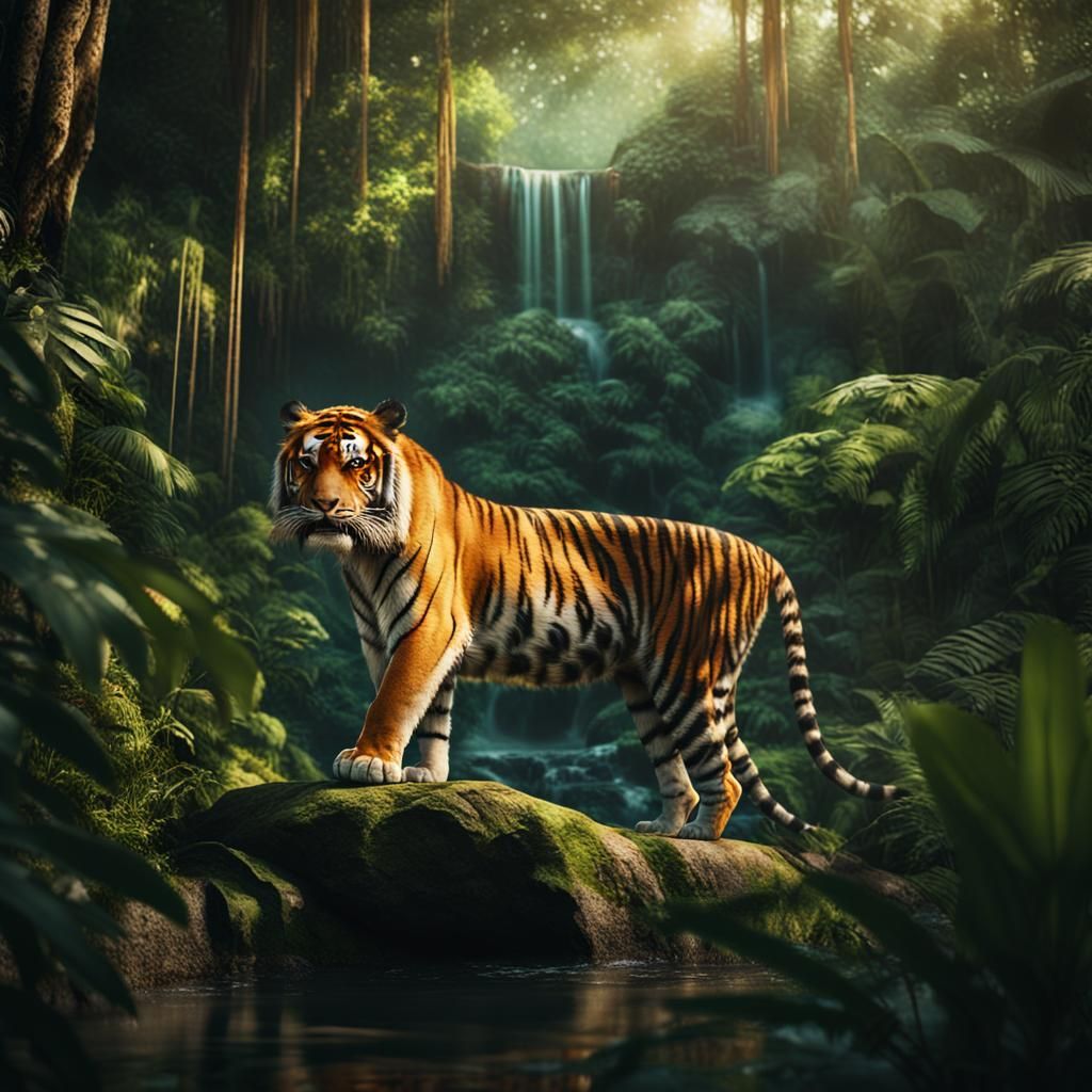 Tiger in Jungle: Cinematic 8k Realism